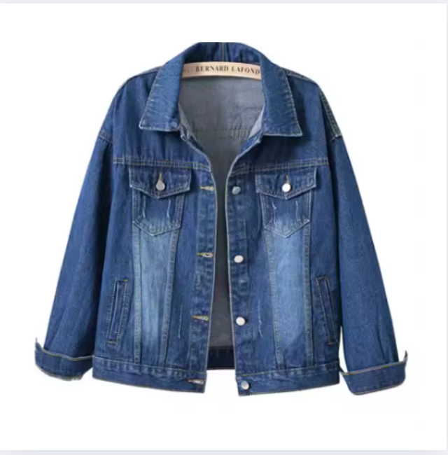 Pure Color Women's Denim Jacket Single-breasted Lapel Coat Fashion Casual Tops Green Black Red Blue Outerwear Female Overcoat