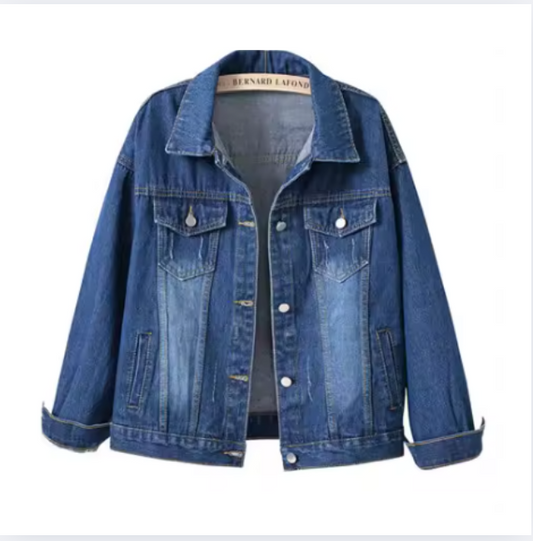 Pure Color Women's Denim Jacket Single-breasted Lapel Coat Fashion Casual Tops Green Black Red Blue Outerwear Female Overcoat