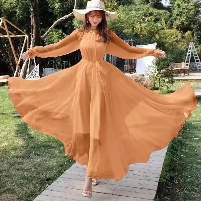 Elegant timeless maxi dress, classic Maxi Dress Women's