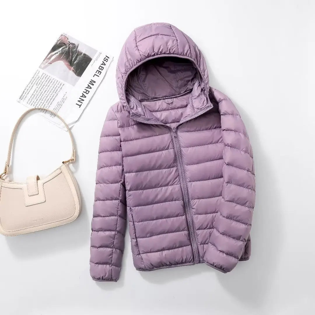 Women Puffer Jacket 15 Colors Plus Size 5XL 6XL 7XL New Spring Autumn Female Ultra Lightweight Packable Hooded Down Coats