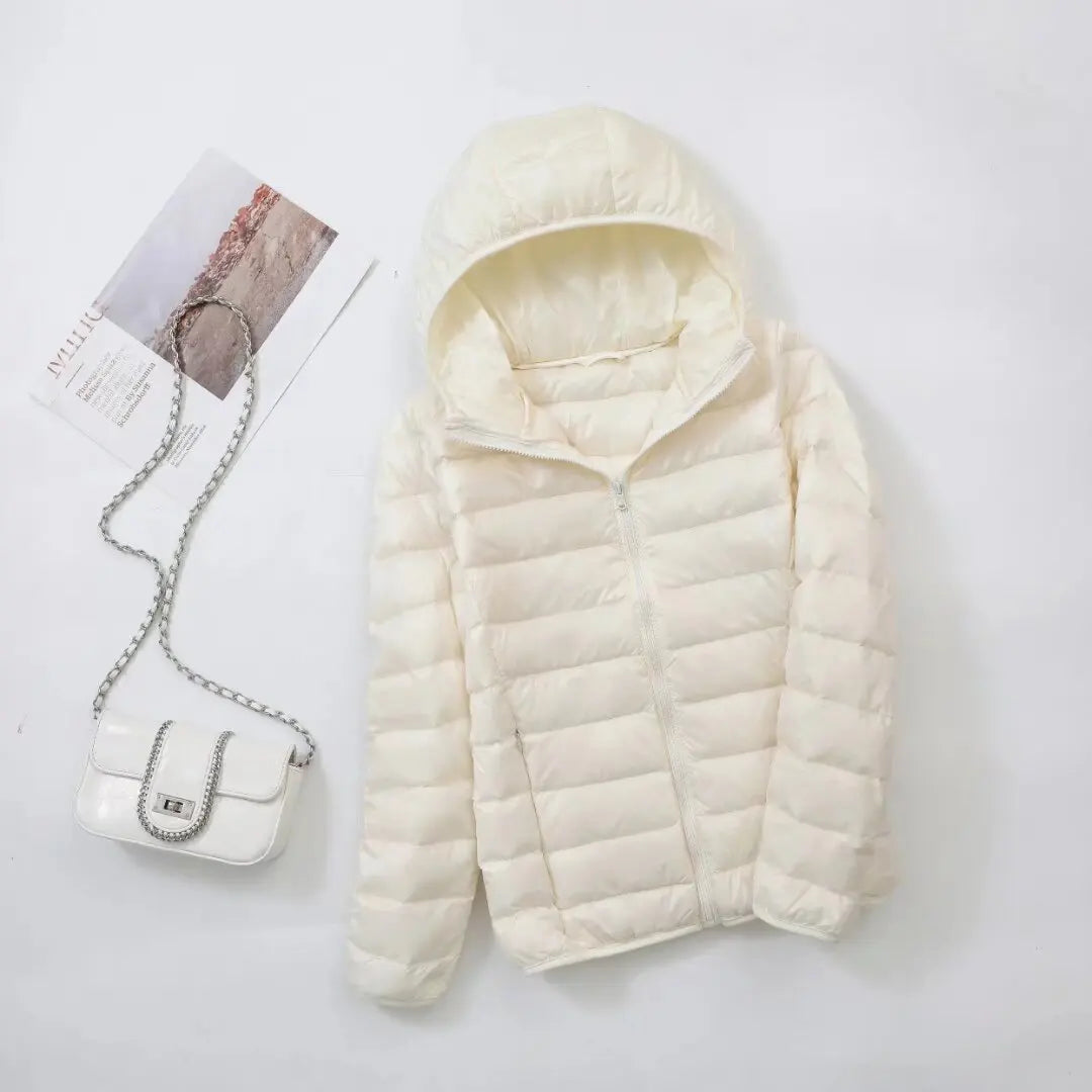 Women Puffer Jacket 15 Colors Plus Size 5XL 6XL 7XL New Spring Autumn Female Ultra Lightweight Packable Hooded Down Coats