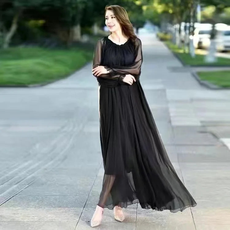Elegant timeless maxi dress, classic Maxi Dress Women's
