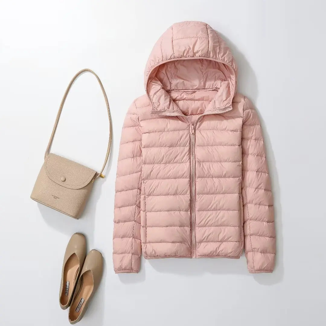 Women Puffer Jacket 15 Colors Plus Size 5XL 6XL 7XL New Spring Autumn Female Ultra Lightweight Packable Hooded Down Coats