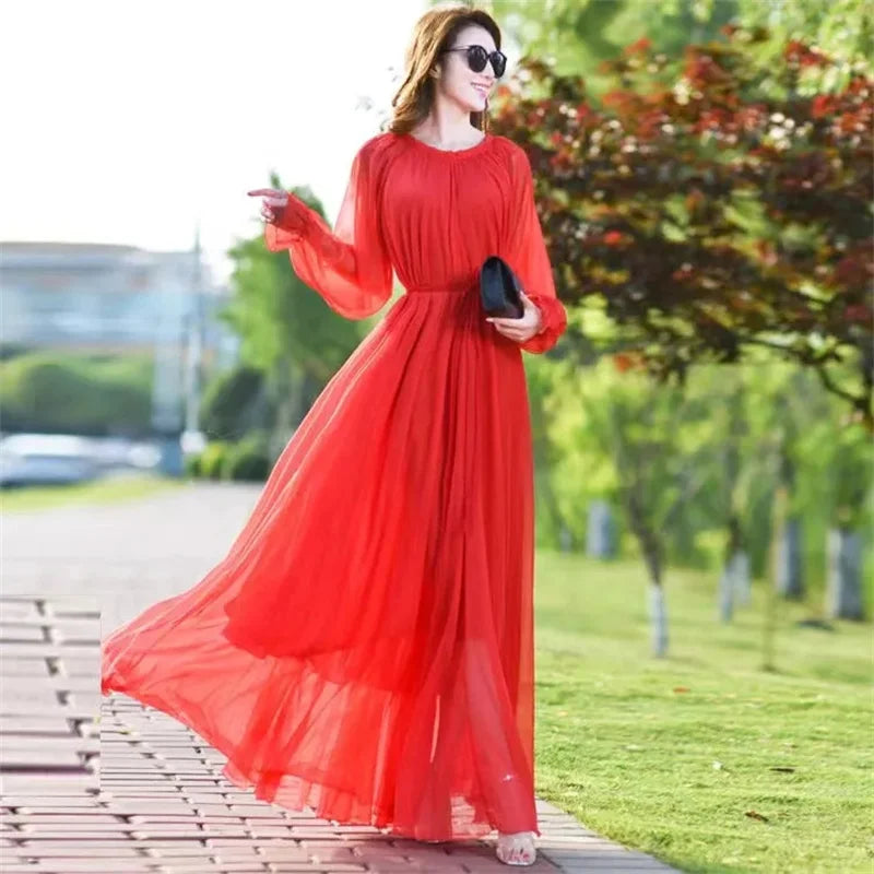 Elegant timeless maxi dress, classic Maxi Dress Women's